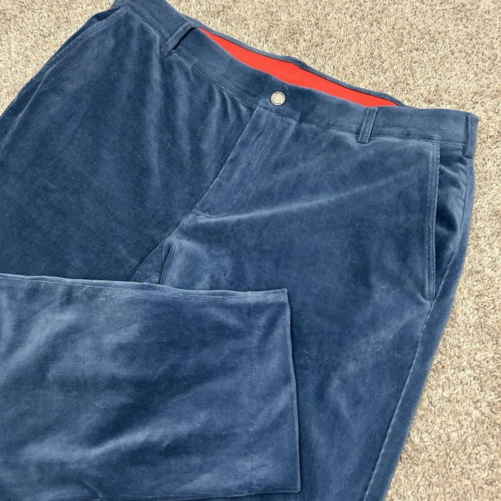 Redvanly Corduroy Pants Mens XL‎ 36X27 Blue Golf Cotton Blend Preppy Casual